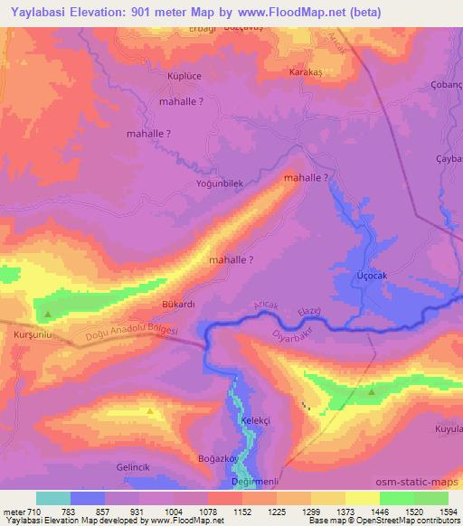 Yaylabasi,Turkey Elevation Map