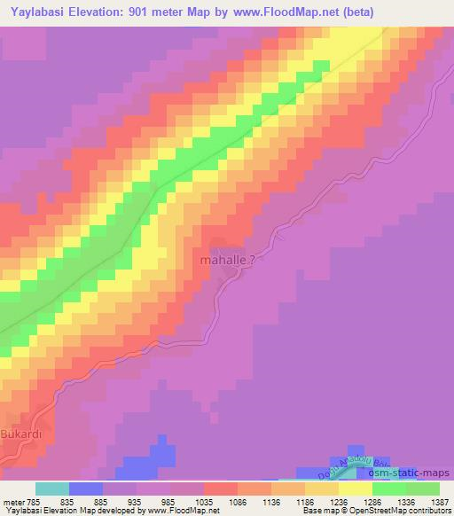 Yaylabasi,Turkey Elevation Map