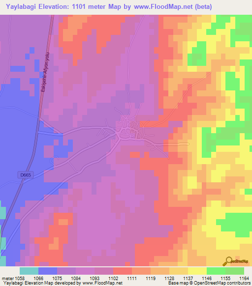 Yaylabagi,Turkey Elevation Map