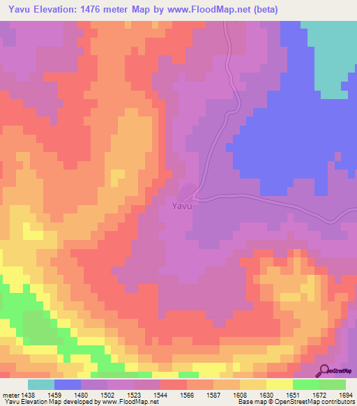 Yavu,Turkey Elevation Map