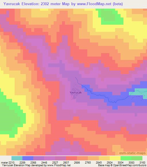 Yavrucak,Turkey Elevation Map