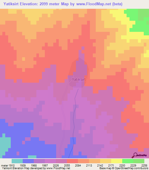 Yatiksirt,Turkey Elevation Map