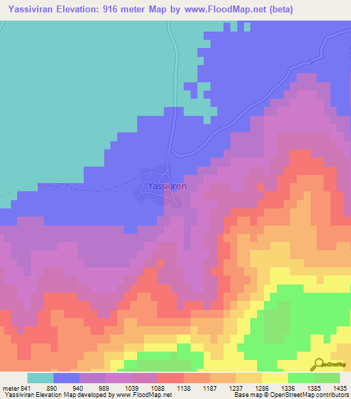 Yassiviran,Turkey Elevation Map