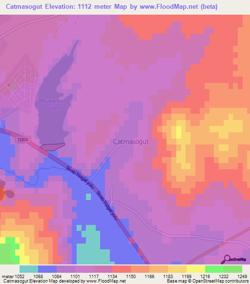 Catmasogut,Turkey Elevation Map