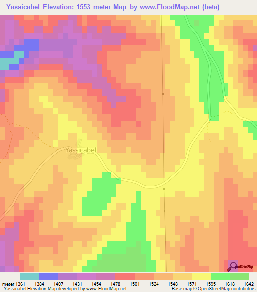 Yassicabel,Turkey Elevation Map