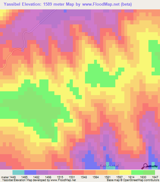 Yassibel,Turkey Elevation Map