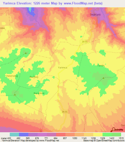 Yarimca,Turkey Elevation Map