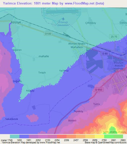 Yarimca,Turkey Elevation Map