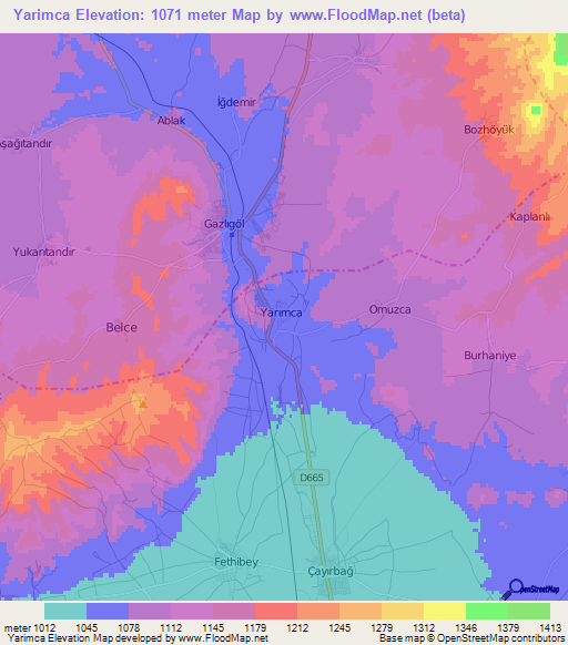 Yarimca,Turkey Elevation Map