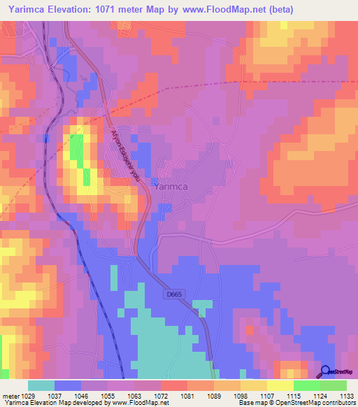 Yarimca,Turkey Elevation Map