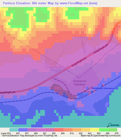 Yarimca,Turkey Elevation Map