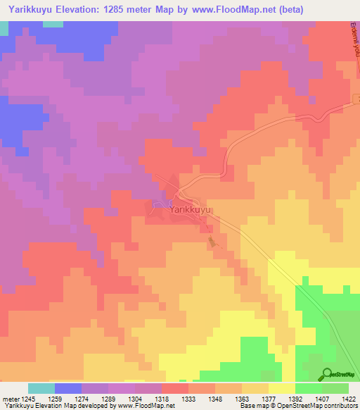 Yarikkuyu,Turkey Elevation Map