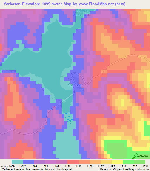 Yarbasan,Turkey Elevation Map