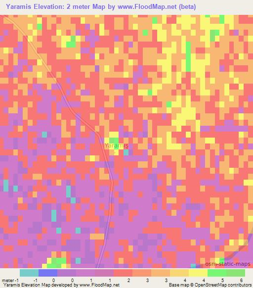 Yaramis,Turkey Elevation Map