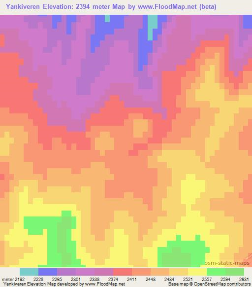 Yankiveren,Turkey Elevation Map