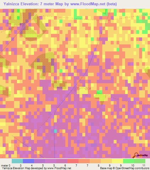 Yalnizca,Turkey Elevation Map