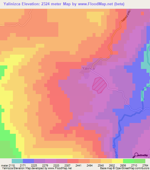 Yalinizca,Turkey Elevation Map