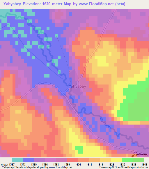 Yahyabey,Turkey Elevation Map