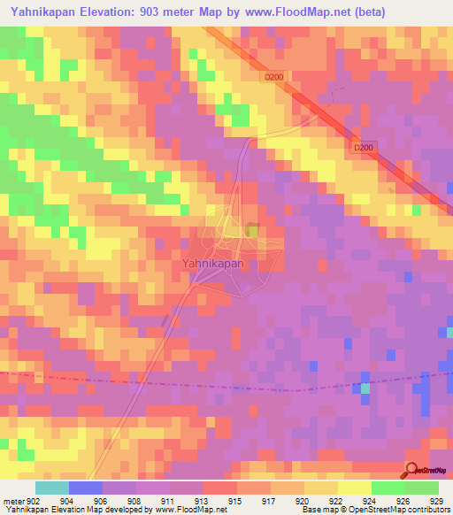 Yahnikapan,Turkey Elevation Map