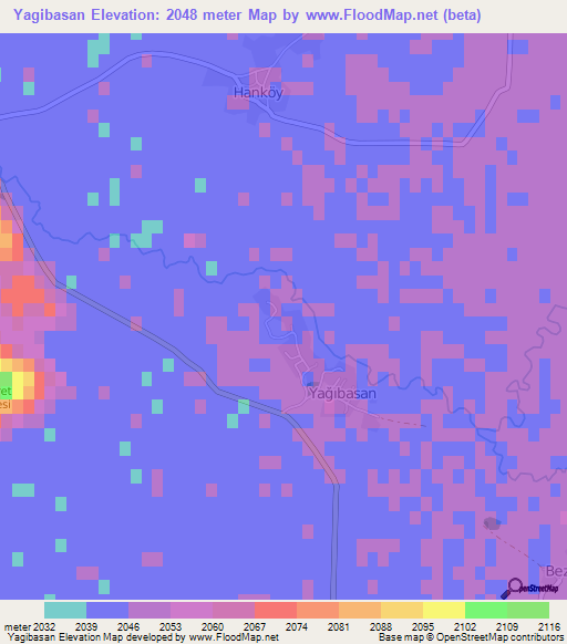 Yagibasan,Turkey Elevation Map