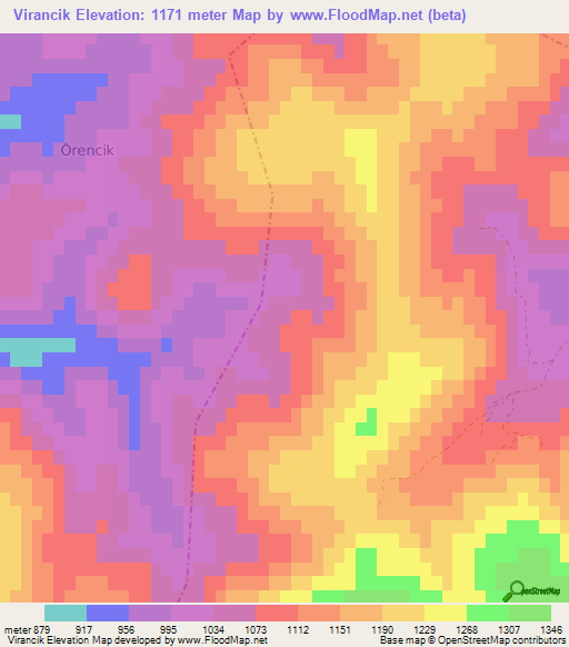 Virancik,Turkey Elevation Map