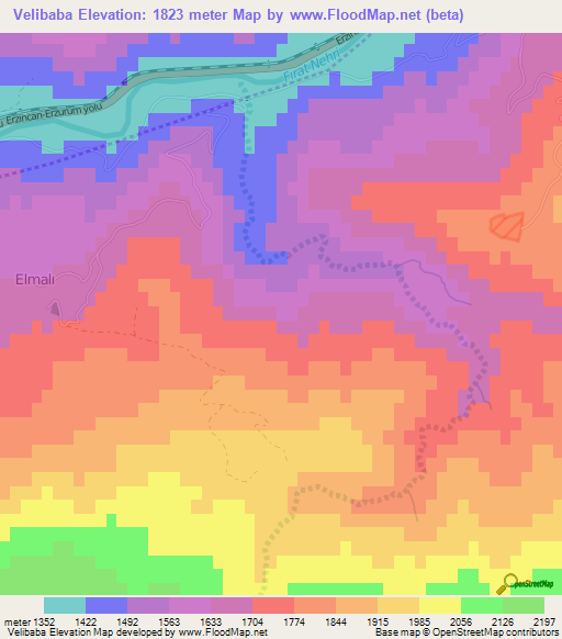 Velibaba,Turkey Elevation Map