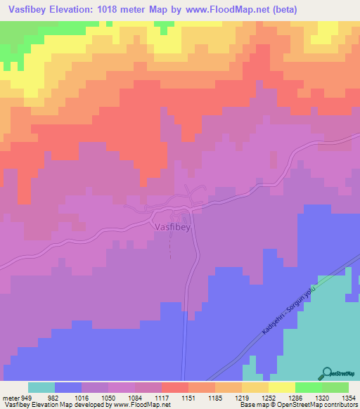 Vasfibey,Turkey Elevation Map