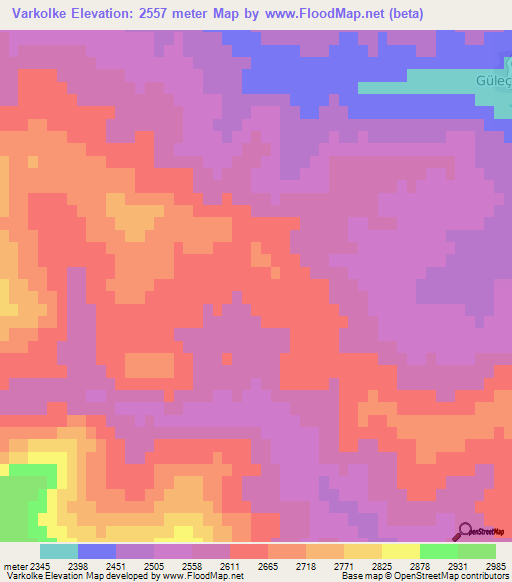 Varkolke,Turkey Elevation Map