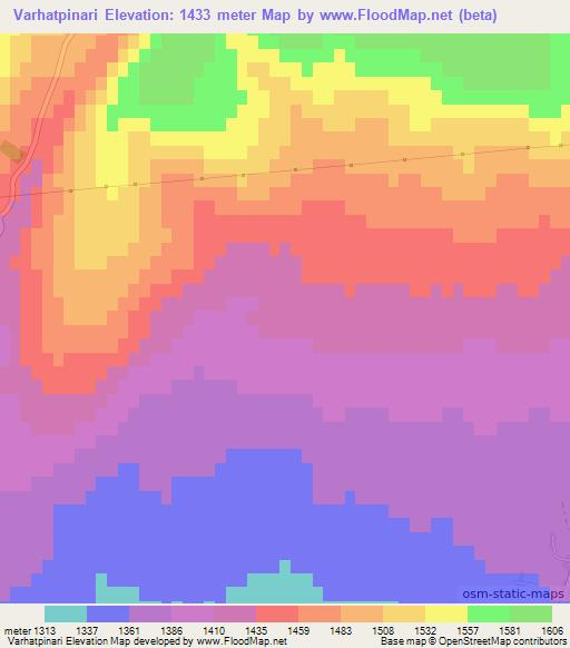 Varhatpinari,Turkey Elevation Map