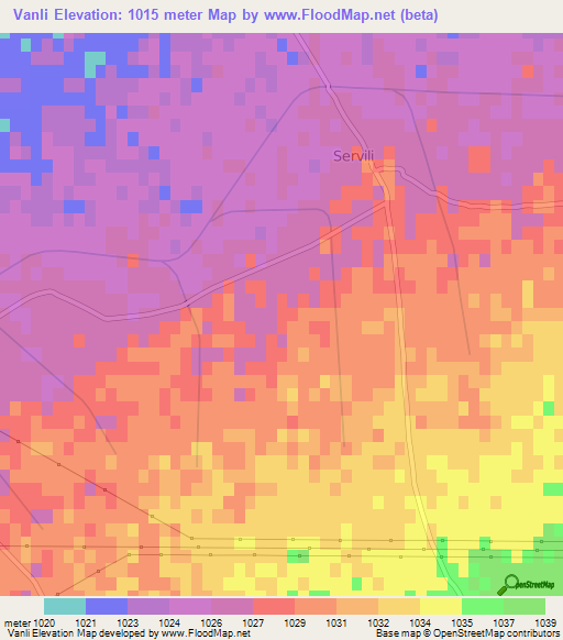 Vanli,Turkey Elevation Map