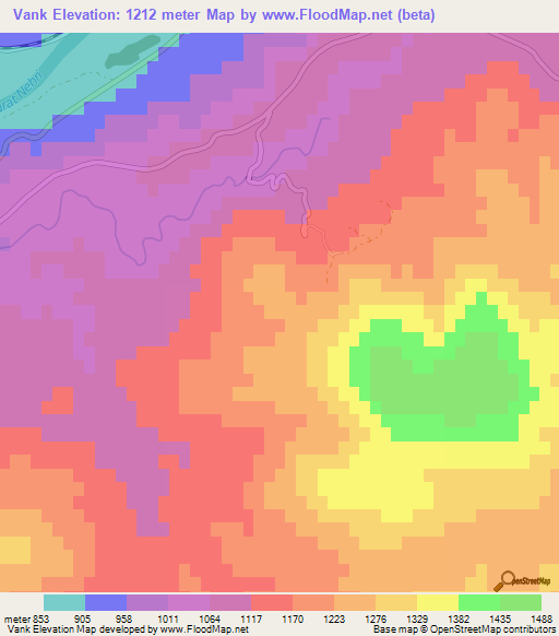 Vank,Turkey Elevation Map