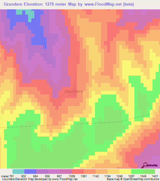 Uzundere,Turkey Elevation Map