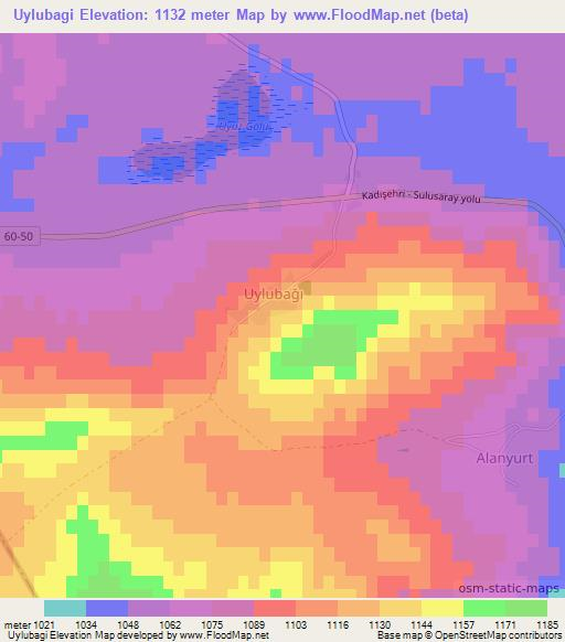 Uylubagi,Turkey Elevation Map