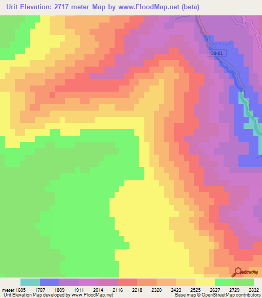 Urit,Turkey Elevation Map