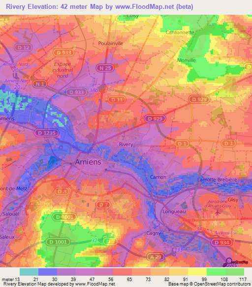 Rivery,France Elevation Map