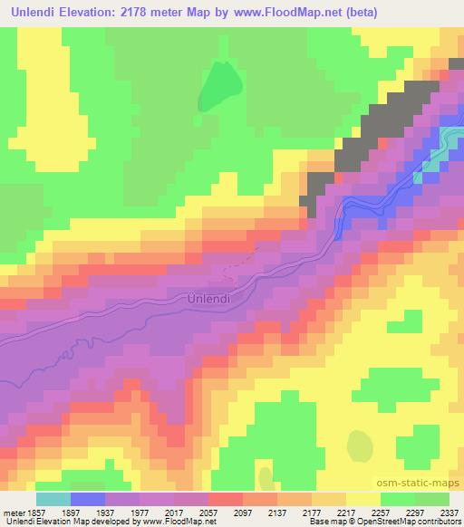 Unlendi,Turkey Elevation Map