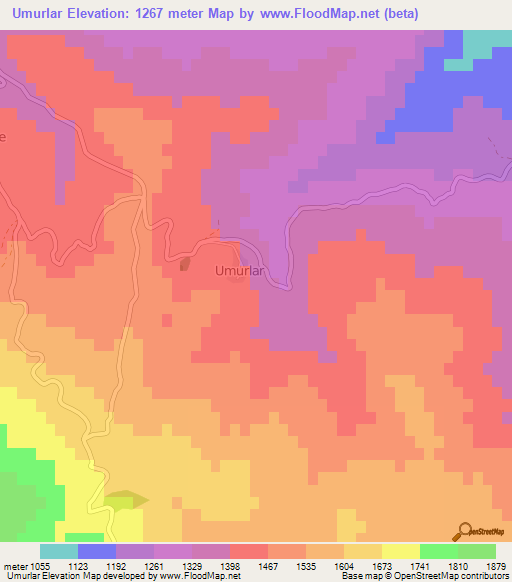 Umurlar,Turkey Elevation Map