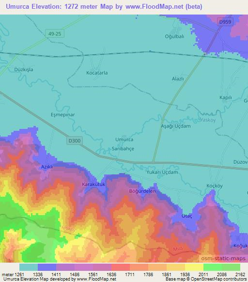 Umurca,Turkey Elevation Map