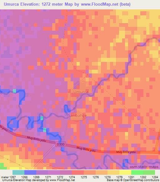 Umurca,Turkey Elevation Map