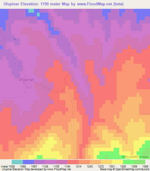 Ulupinar,Turkey Elevation Map