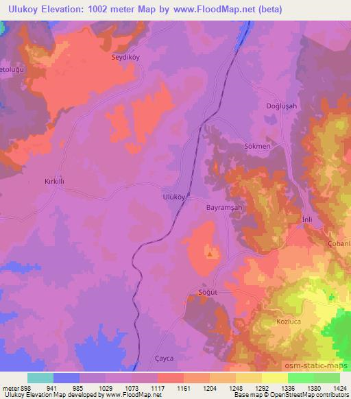 Ulukoy,Turkey Elevation Map