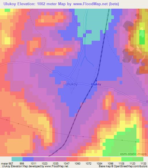 Ulukoy,Turkey Elevation Map