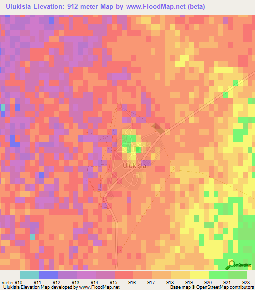 Ulukisla,Turkey Elevation Map