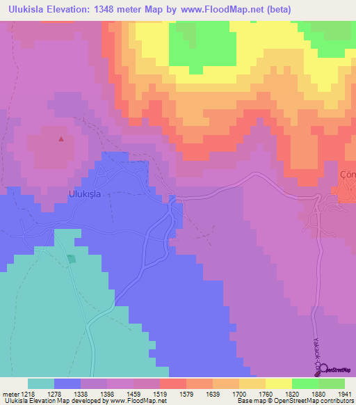 Ulukisla,Turkey Elevation Map