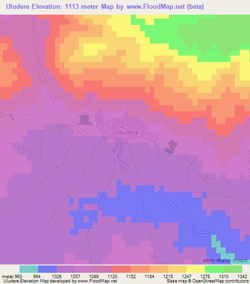 Uludere,Turkey Elevation Map