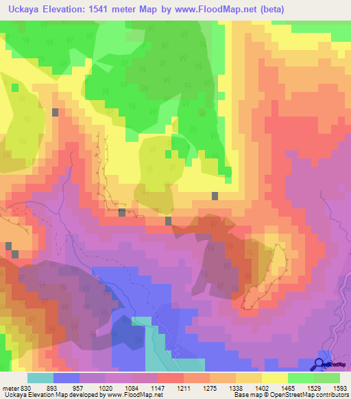 Uckaya,Turkey Elevation Map