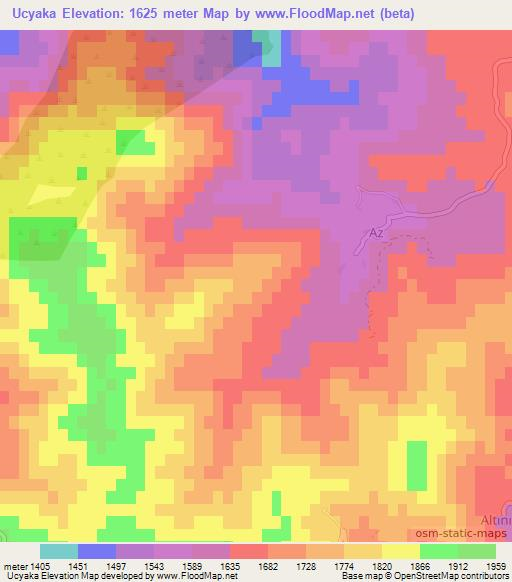 Ucyaka,Turkey Elevation Map