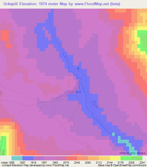 Uckapili,Turkey Elevation Map