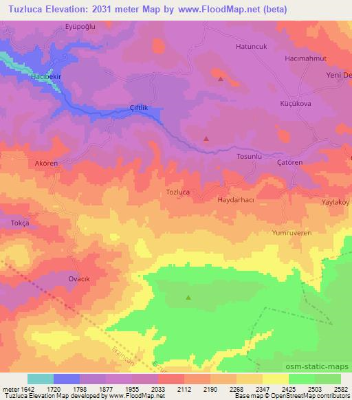 Tuzluca,Turkey Elevation Map