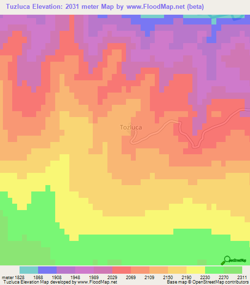 Tuzluca,Turkey Elevation Map